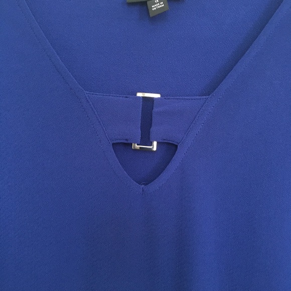 Alfani Plus Size Keyhole Tunic in Andromeda Blue - Picture 4 of 5